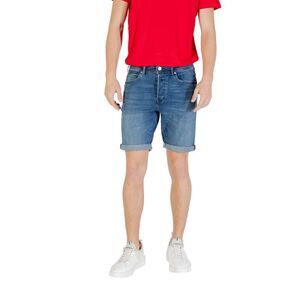Replay Denim Cuffed Hem Shorts Men Blue
